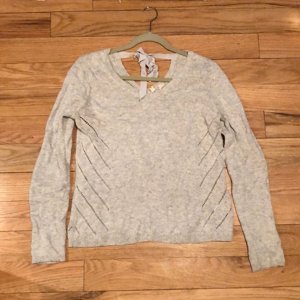 heather grey Anthropologie sweater